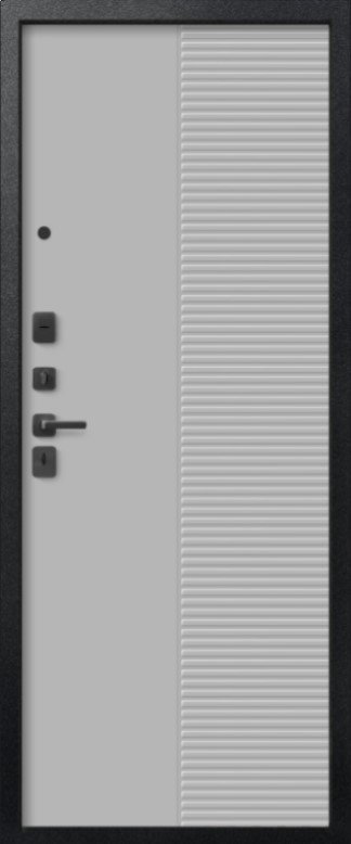 Товар Дверь V-18 Черный муар + Кашемир графит - Кашемир сильвер DIS007357