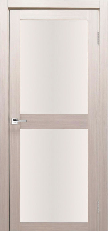 Фото Межкомнатная дверь Легенда Z-6 тон Кремовая лиственница Остекление Сатинат белое