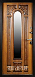 Дверь Сударь Рим с окном и ковкой Голден Оак Винорит DIS002860 фото