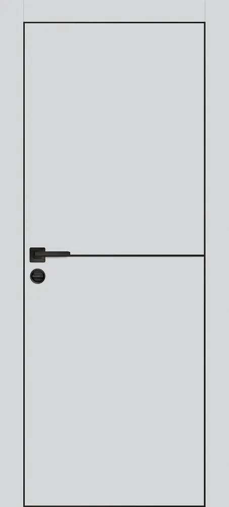 Межкомнатная дверь PX-19 черная кромка с 4-х ст. Сапфир матовый