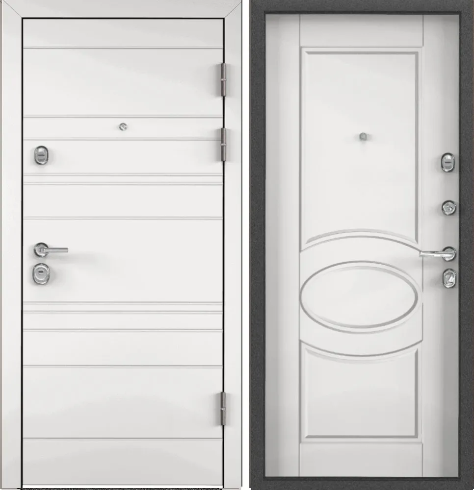 Фото Дверь Цербер 3К Горизонт Белый Сменная панель DIS006427